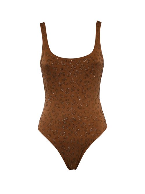 Costume da bagno intero con strass animalier Mc2 Saint Barth | LORA00352H SHINY STRASS LEOPARD 18